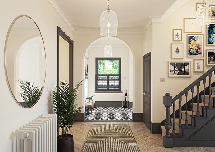 Bromley, Anthracite Grey - Cafe Style Plantation Shutter - Image 8